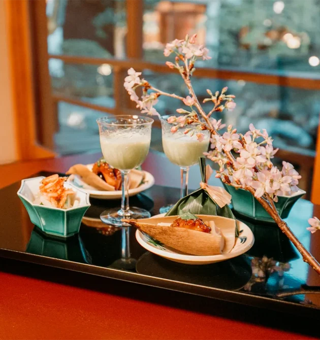 food-and-drinks-for-two-on-a-tray-9X95TPX